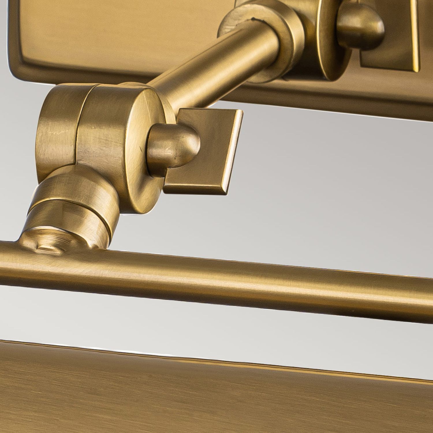 Bilderlampe Messing Antik verstellbar B: 44,5 cm 2x E14 Bronze, Sinken, Waschbeckenhahn, Handlauf