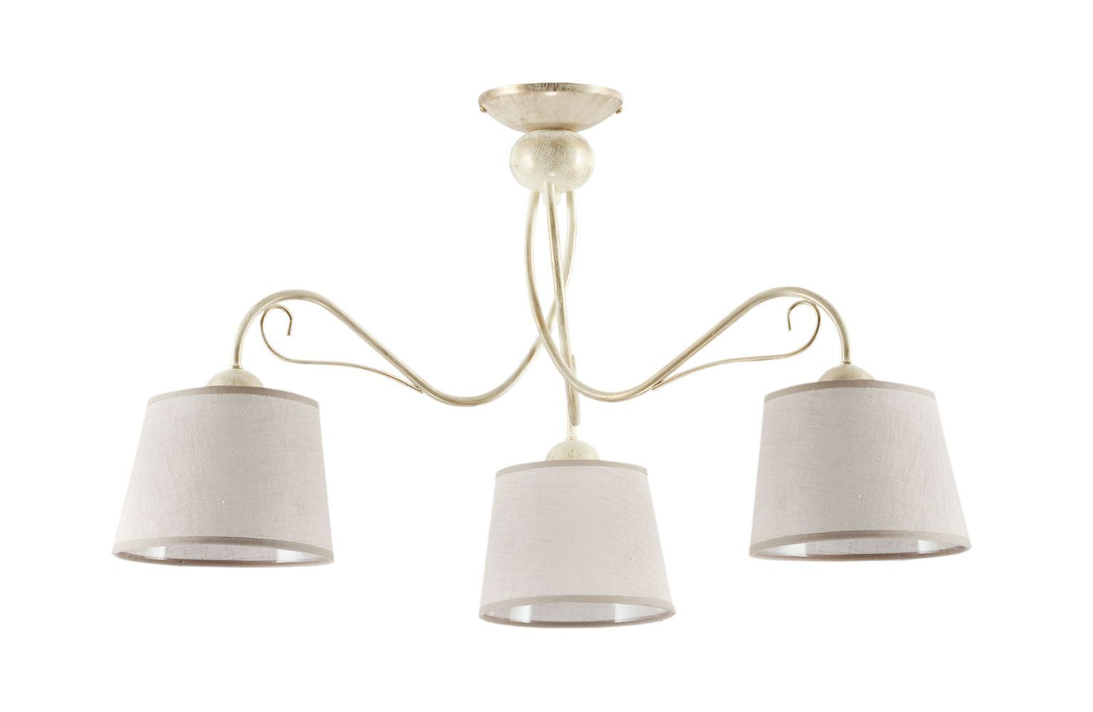 Plafonnier LOCOLA Tissu Ø80cm Salon Lampe