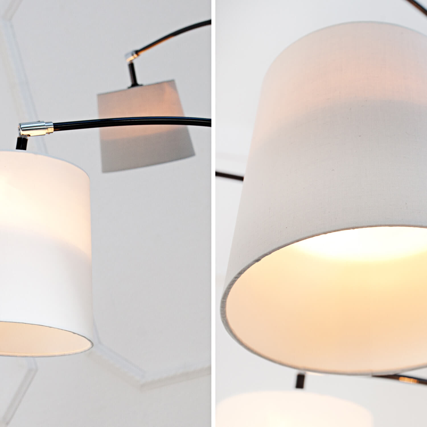 Stylische Stehleuchte Modern Design 200cm flexibel Lampe, Lampenschirm