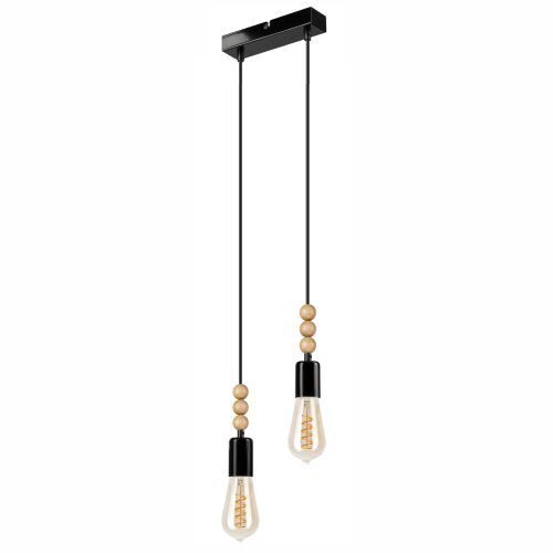 Suspension CHANIA Noir long Lampe de table à manger