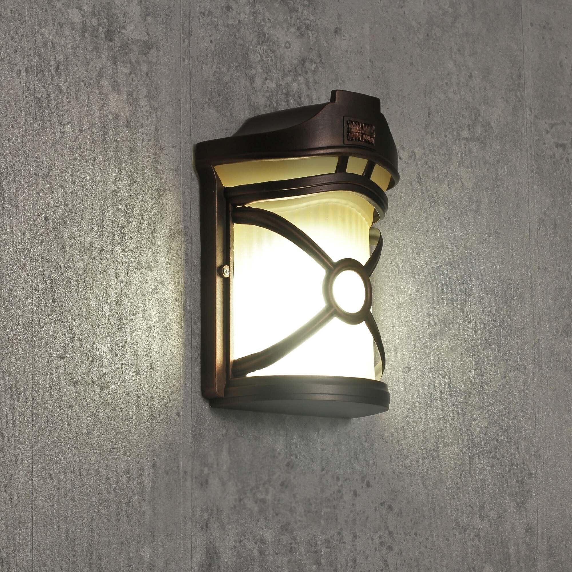 Applique murale extérieure rustique marron antique verre cannelé Leuchte, Postfach, Lampe, Deckenleuchte