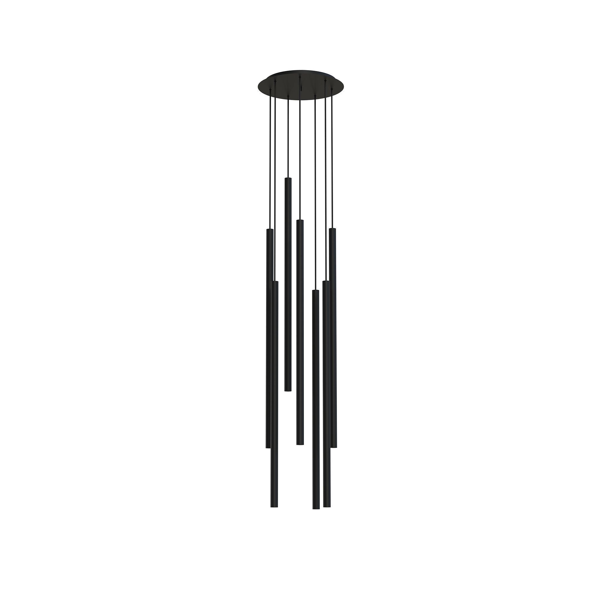 licht-lampe-haengeleuchte-pendelleuchte-haengelampe-cult-7-flammig-schwarz-modern-design-87-1 hängende Leuchte, Pendelleuchte, LED-Lampe, schwarz, minimalistisch