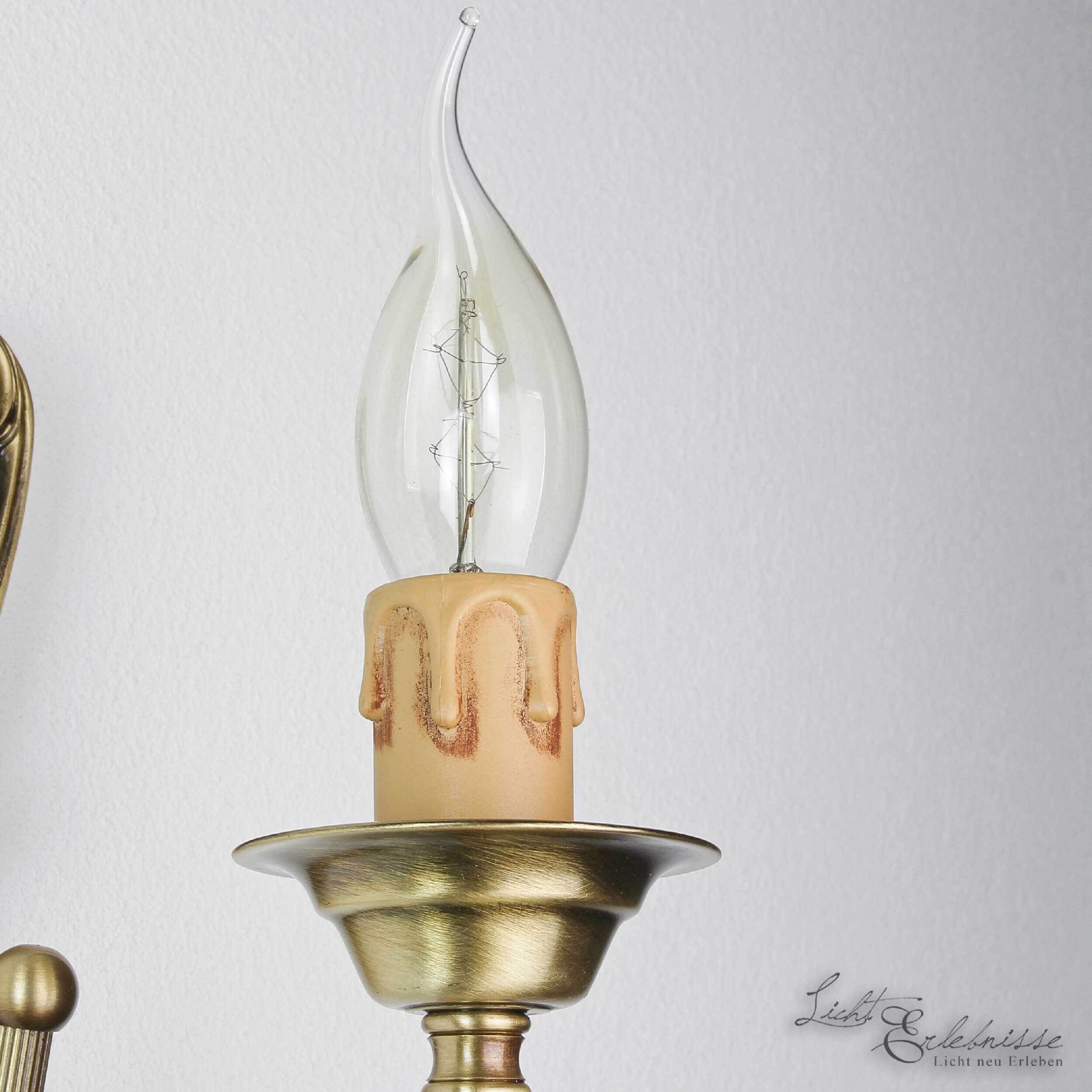 Lustre Applique en laiton véritable en bronze Licht, Lampe