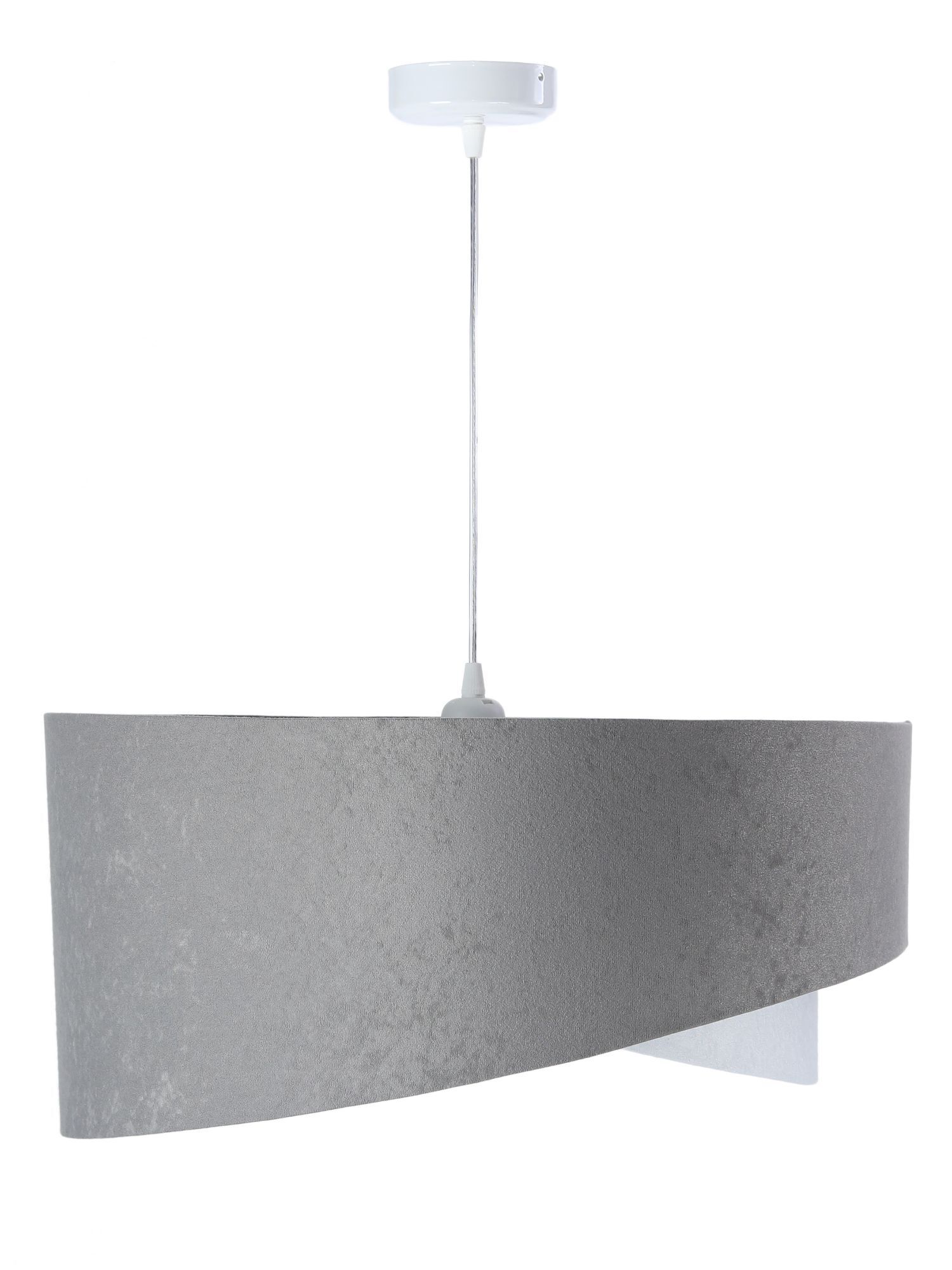 Lampe suspendue Table de salle à manger ronde Gris Blanc Argent Ø50cm