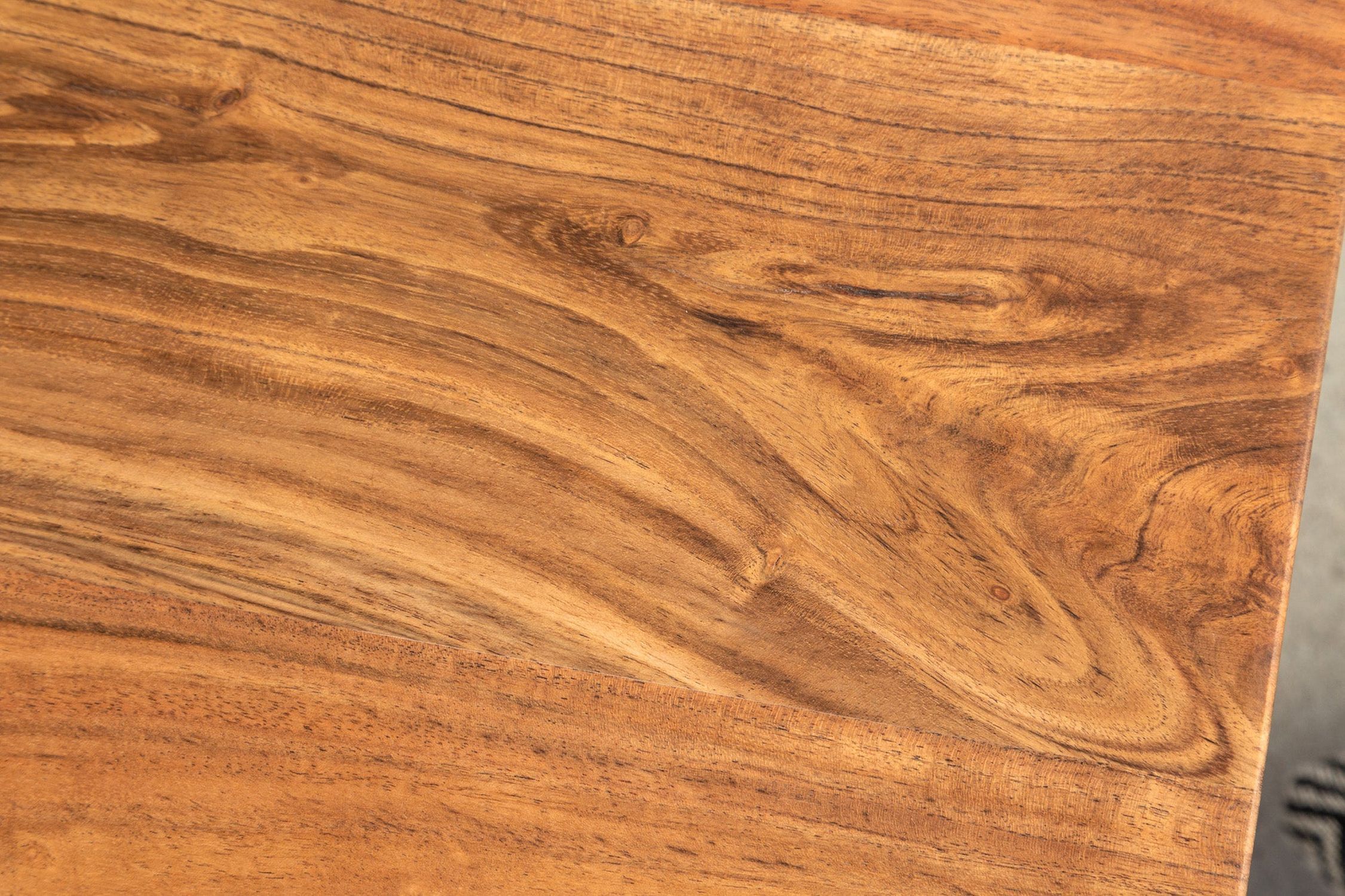 Table basse 120 x 60 cm bord d'arbre x -pieds Industrial Hartholz, Holz, Innenarchitektur, Gebeiztes Holz, Bodenbeläge