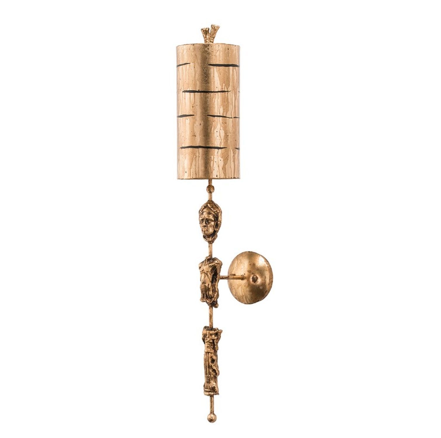 Wandleuchte EXTRATO Blattgold B:15cm Lampe Bett Bronze