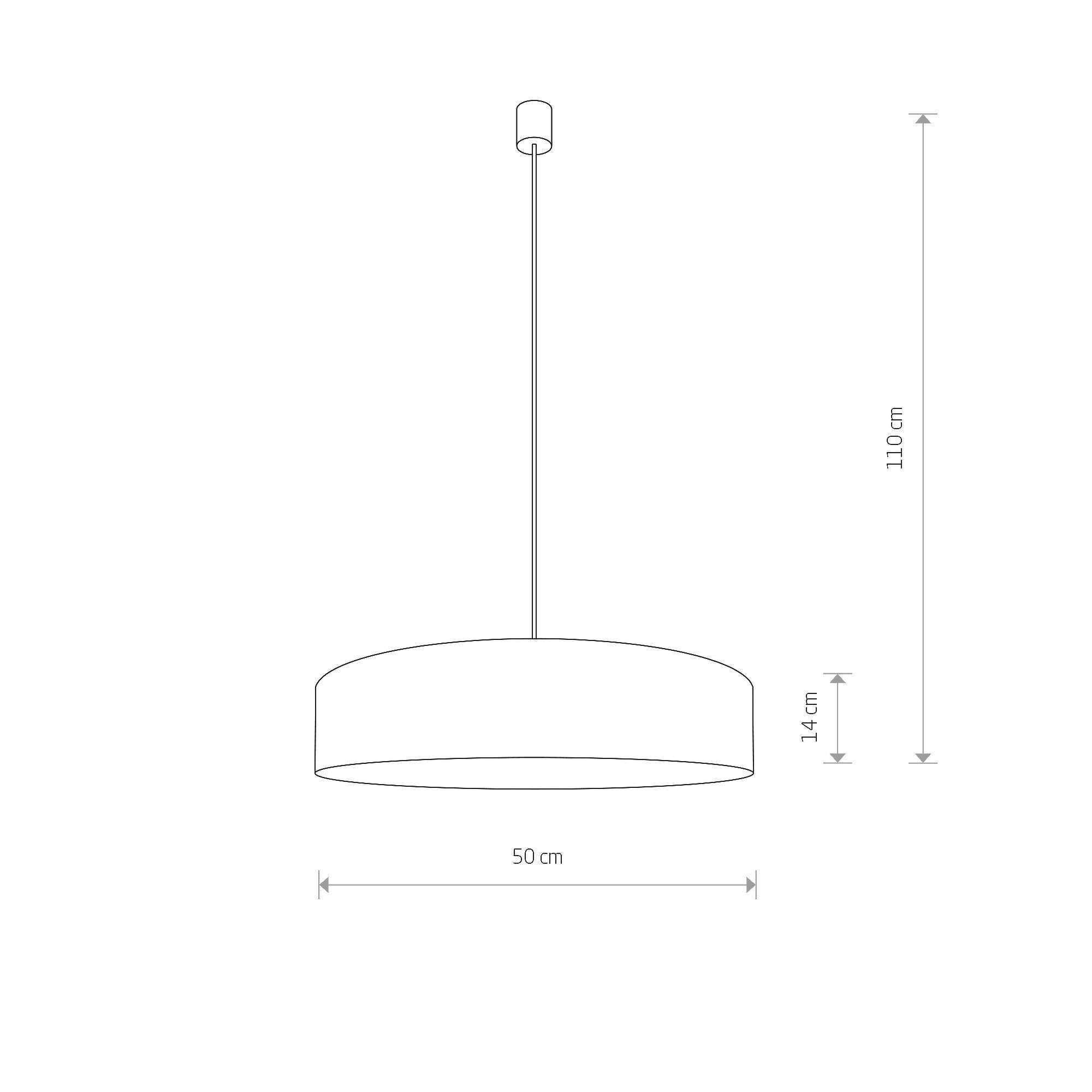 hängelampe, deckenleuchte, pendant-lampe, durchmesser 50 cm, höhe 110 cm