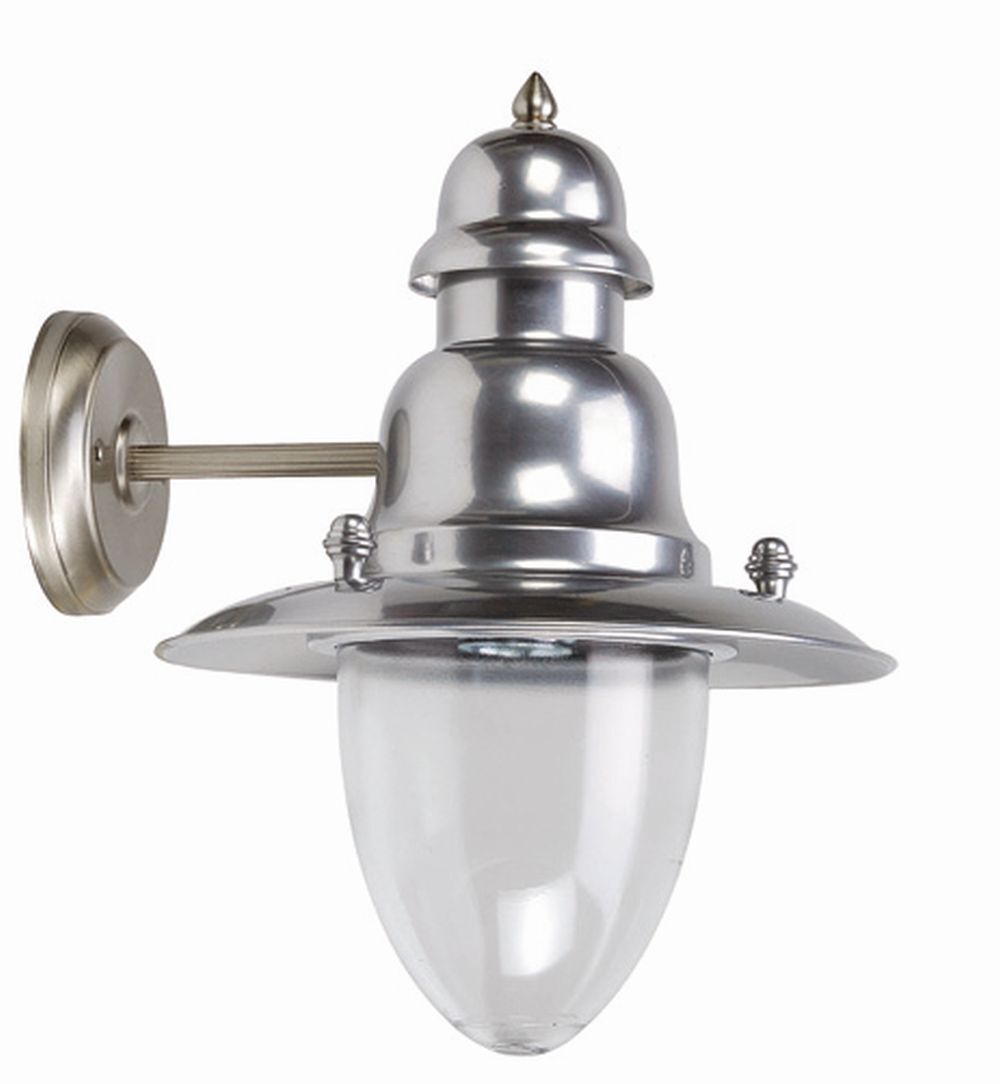 Applique maritime extérieure IP43 en nickel mat E27