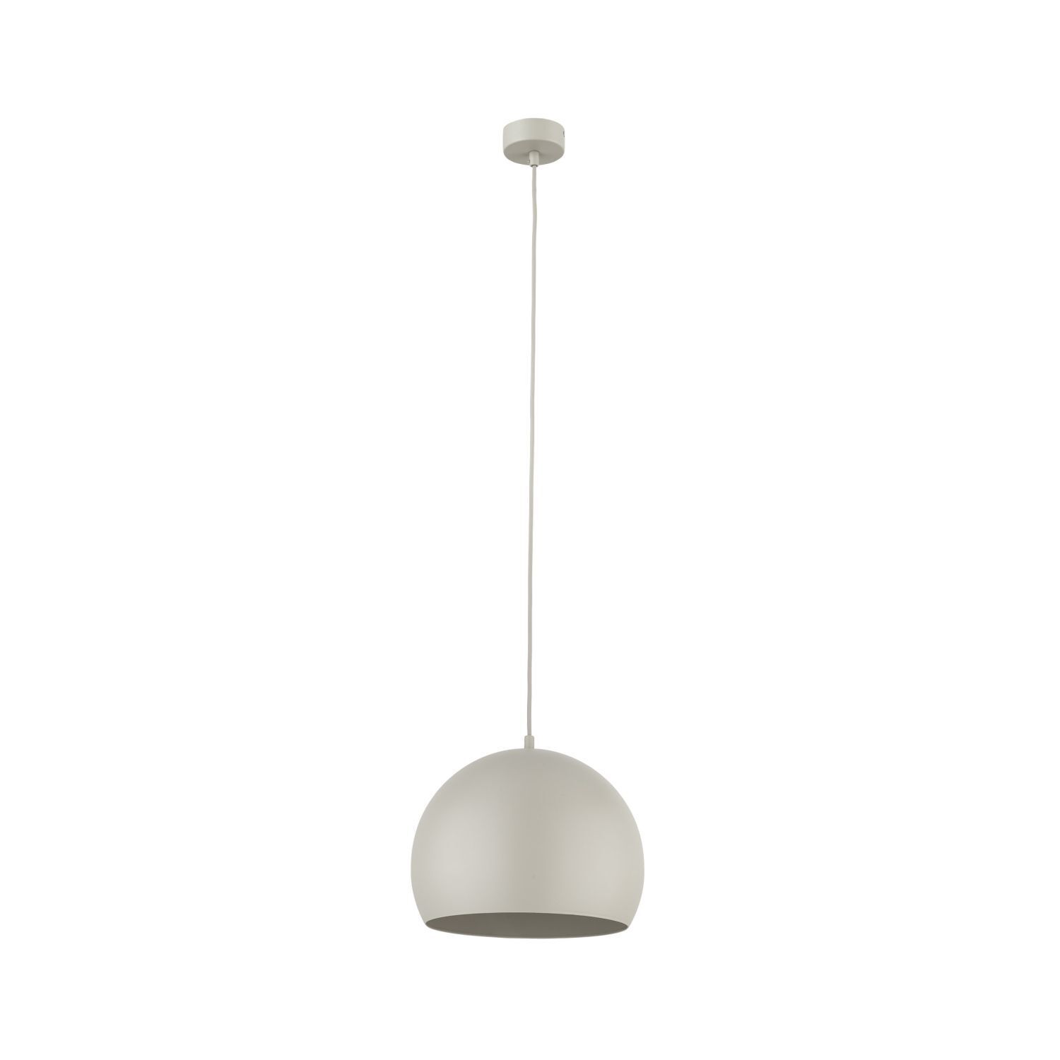 Lampe à suspendre Métal Beige Boule Abat-jour rond Ø 27 cm E27 Lampe