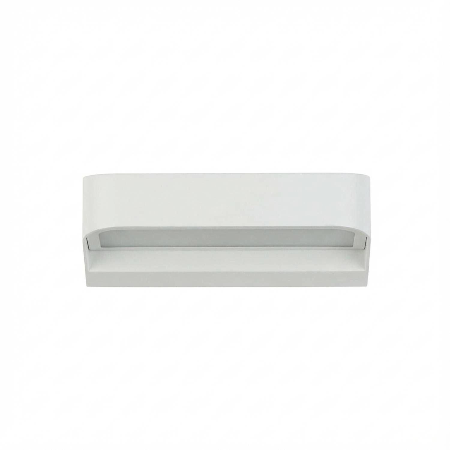 LED Außenleuchte Weiß Aluminium 8 W 900 lm IP54 wandhalter, hakenleiste, weiß, wandmontage, eckig