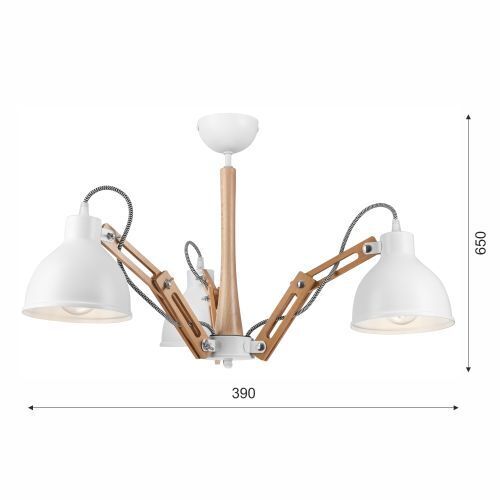 Deckenleuchte TIASIA Holz Modern Wohnzimmer