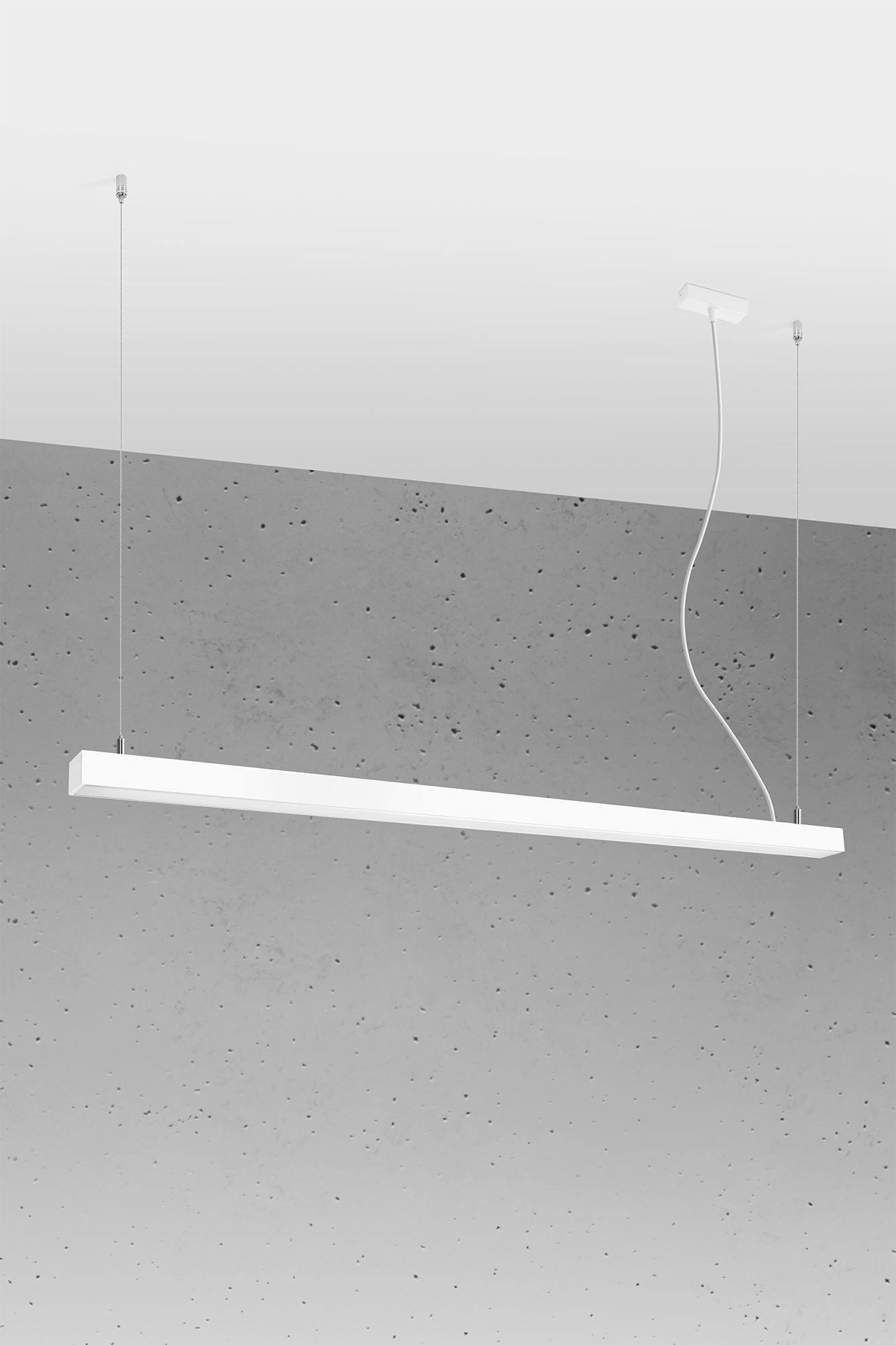 Suspension LED Blanc long 150 cm 3000 K 4940 lm