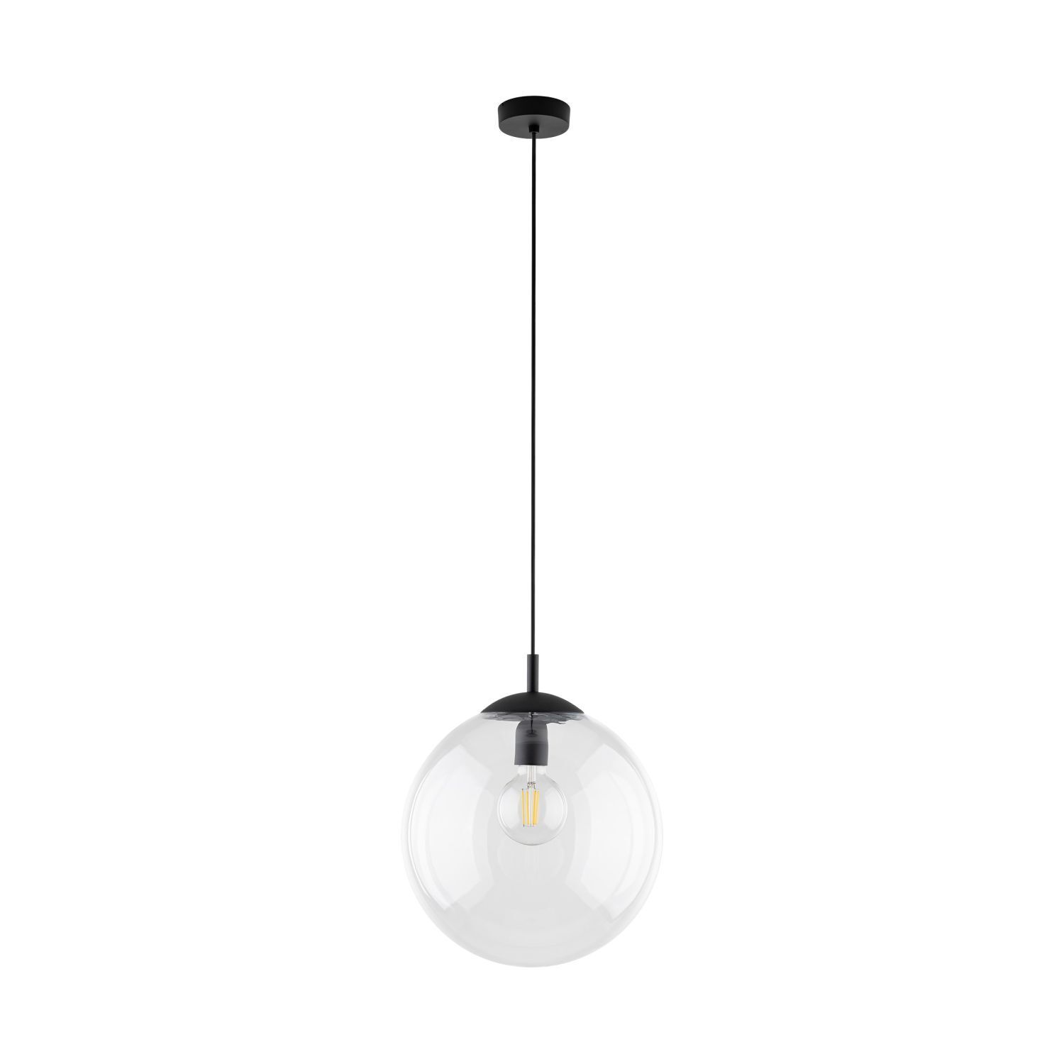 Lampe à suspendre en verre ronde Ø 35 cm H : max. 175 cm E27 Boule Abat-jour