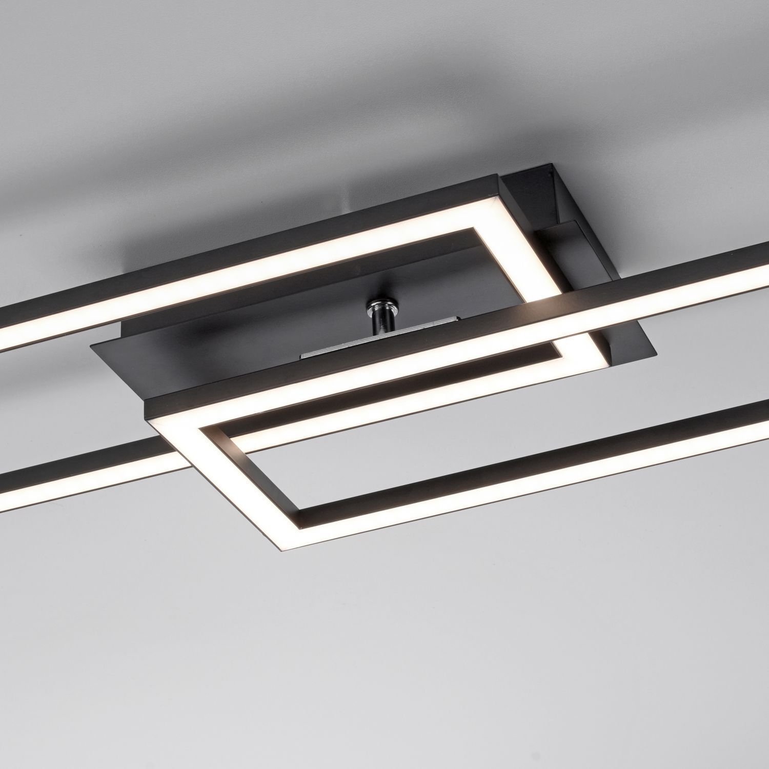 Plafonnier LED à intensité variable Noir 3000 K 36 W L:102 cm