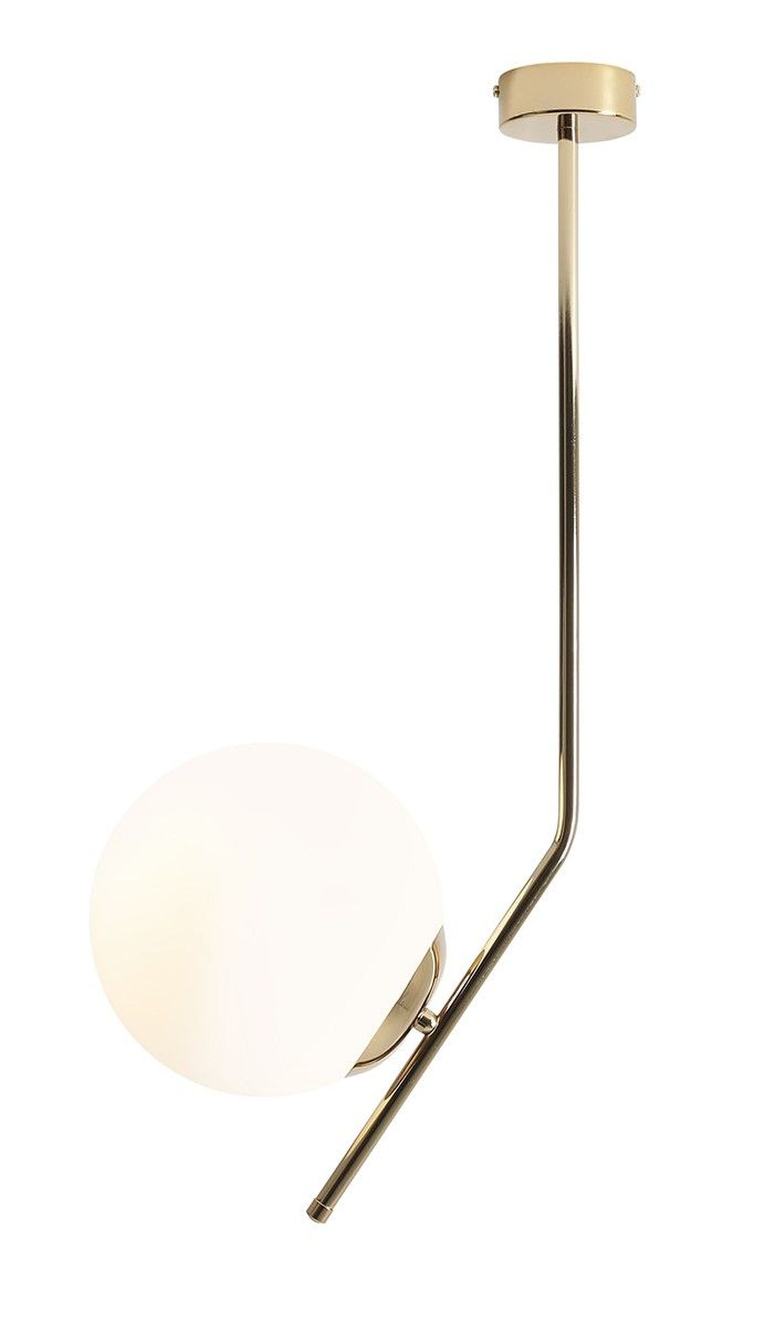 Plafonnier Métal doré Verre Boule L:28 cm élégant