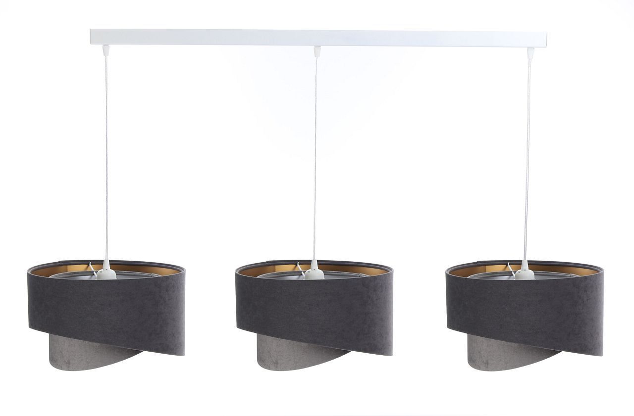 Suspension Tissu Aspect velours Moderne 3-flamme E27