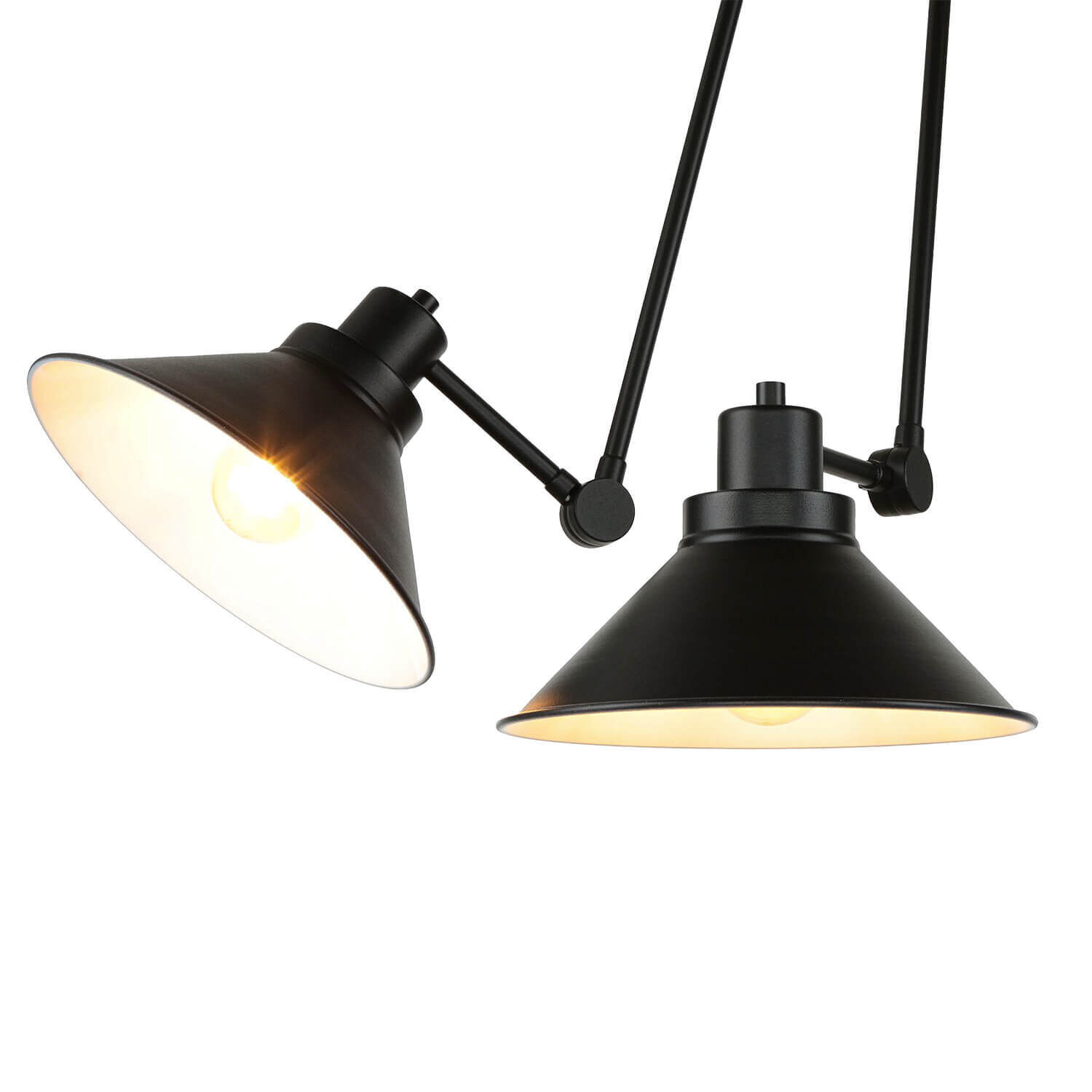 Plafonnier noir 61-152cm SIMONA Bureau Lampe