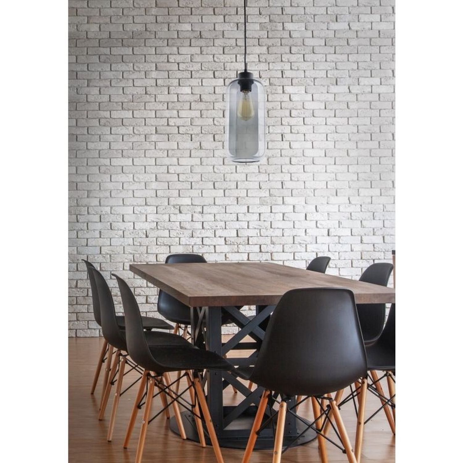 Lampe à suspendre SOLAI en verre graphite Lampe table à manger Innenarchitektur, Tabelle, Esstisch, Esszimmer, Tischplatte