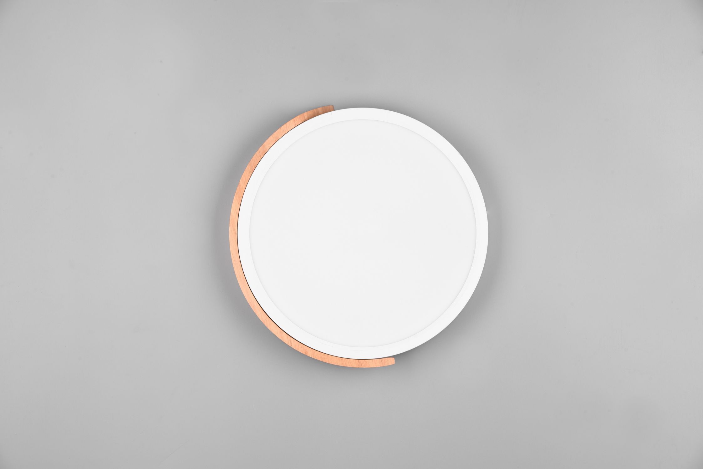 Blendarme LED Deckenlampe Holz rund Ø31,5 cm 20 W Weiß Kunst, Porzellan, Töpferei, Teller