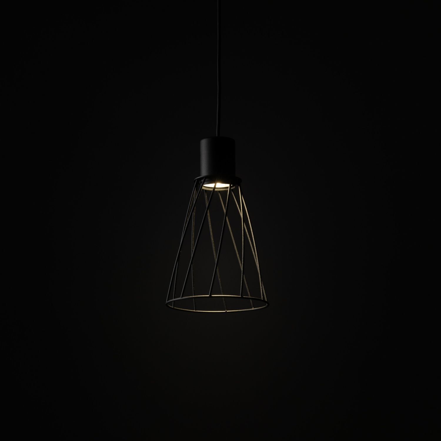 Suspension Métal Noir Ø 16 cm H : max. 170 cm GU10