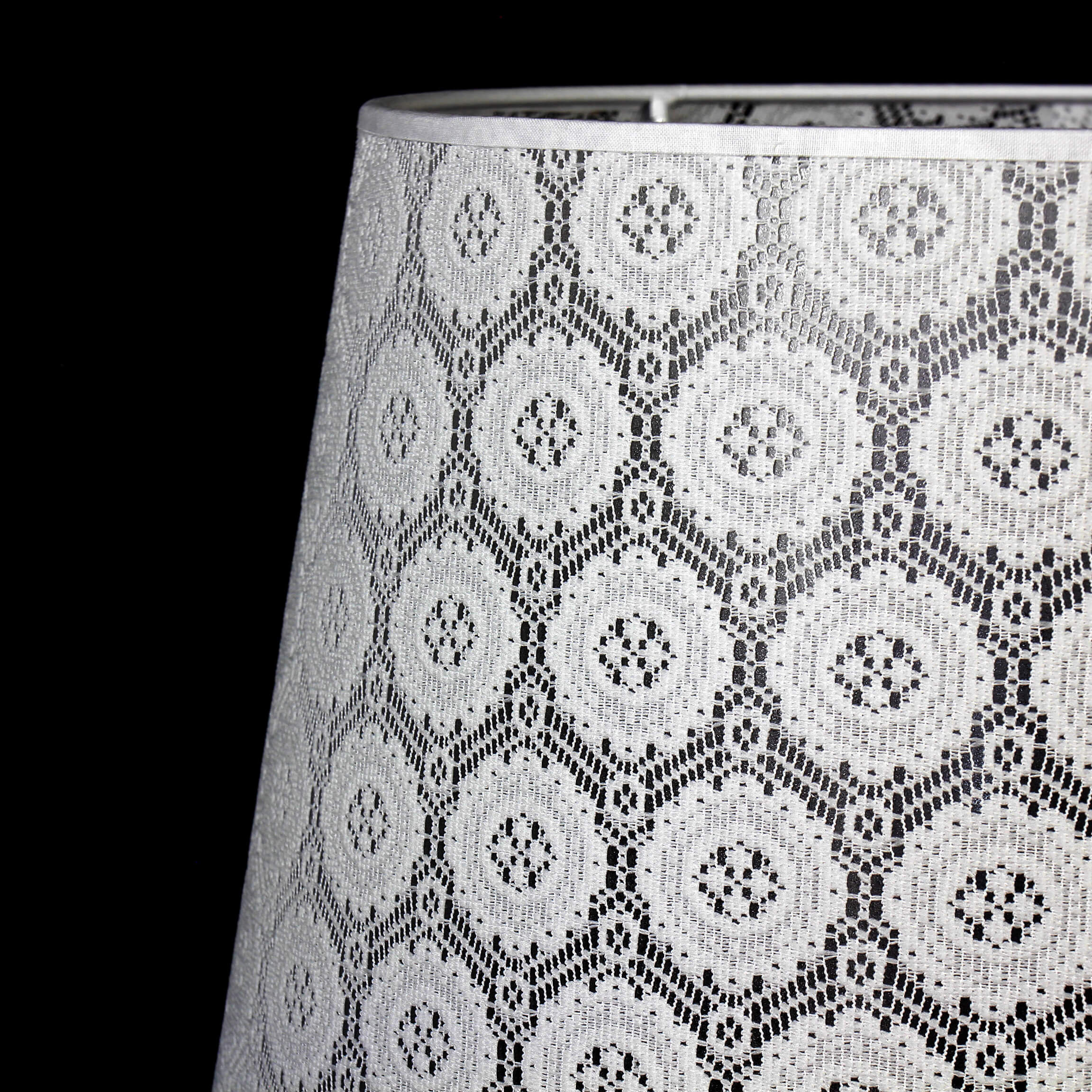 Lampenschirm Stehlampe Weiß Spitze Textil E27 Lampe, Lampenschirm