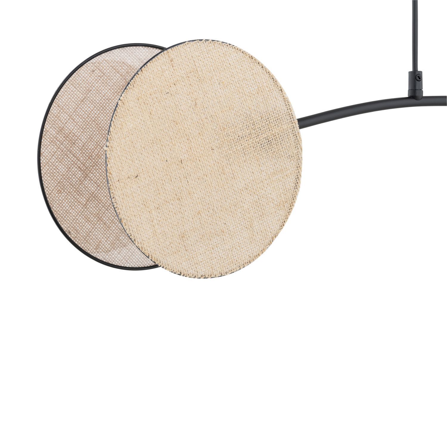 Suspension tissu métal 82 cm de long H : max. 100 cm 2x E27