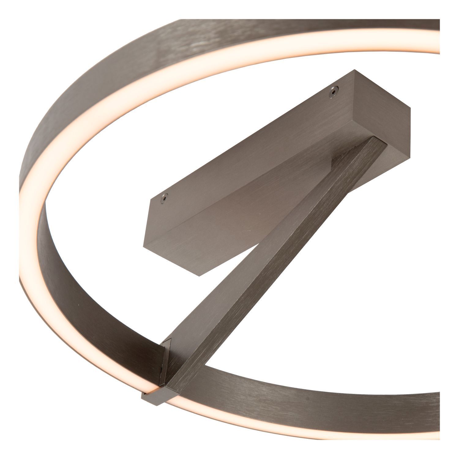 Pendelleuchte, modern, Ringlampe, Metalloptik, Wandbefestigung