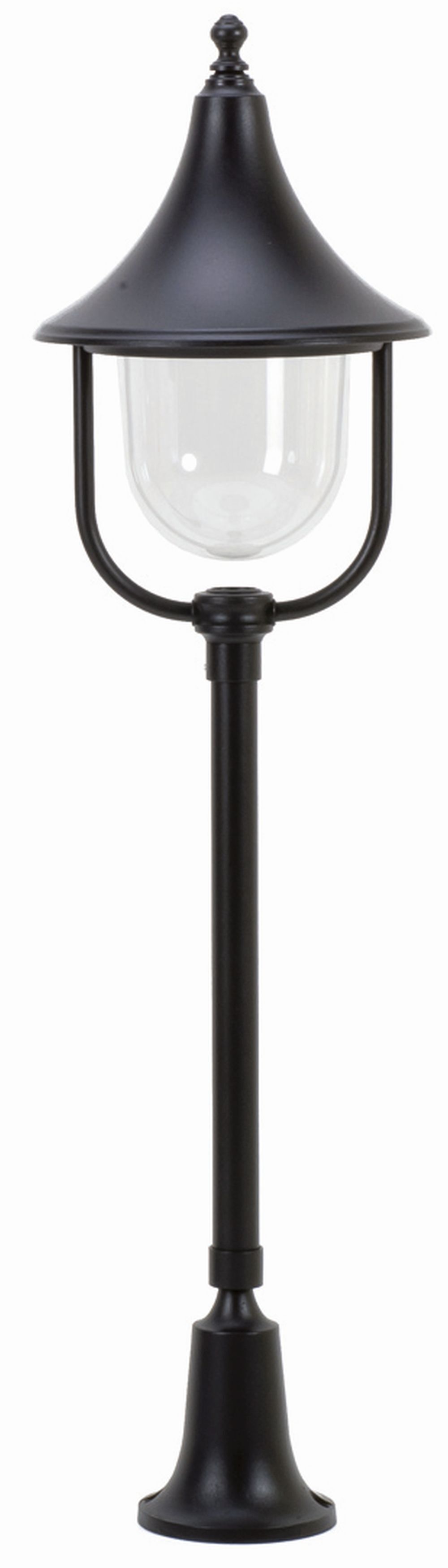 Lampe d'allée rustique noire 87 cm IP43 protégée contre la pluie