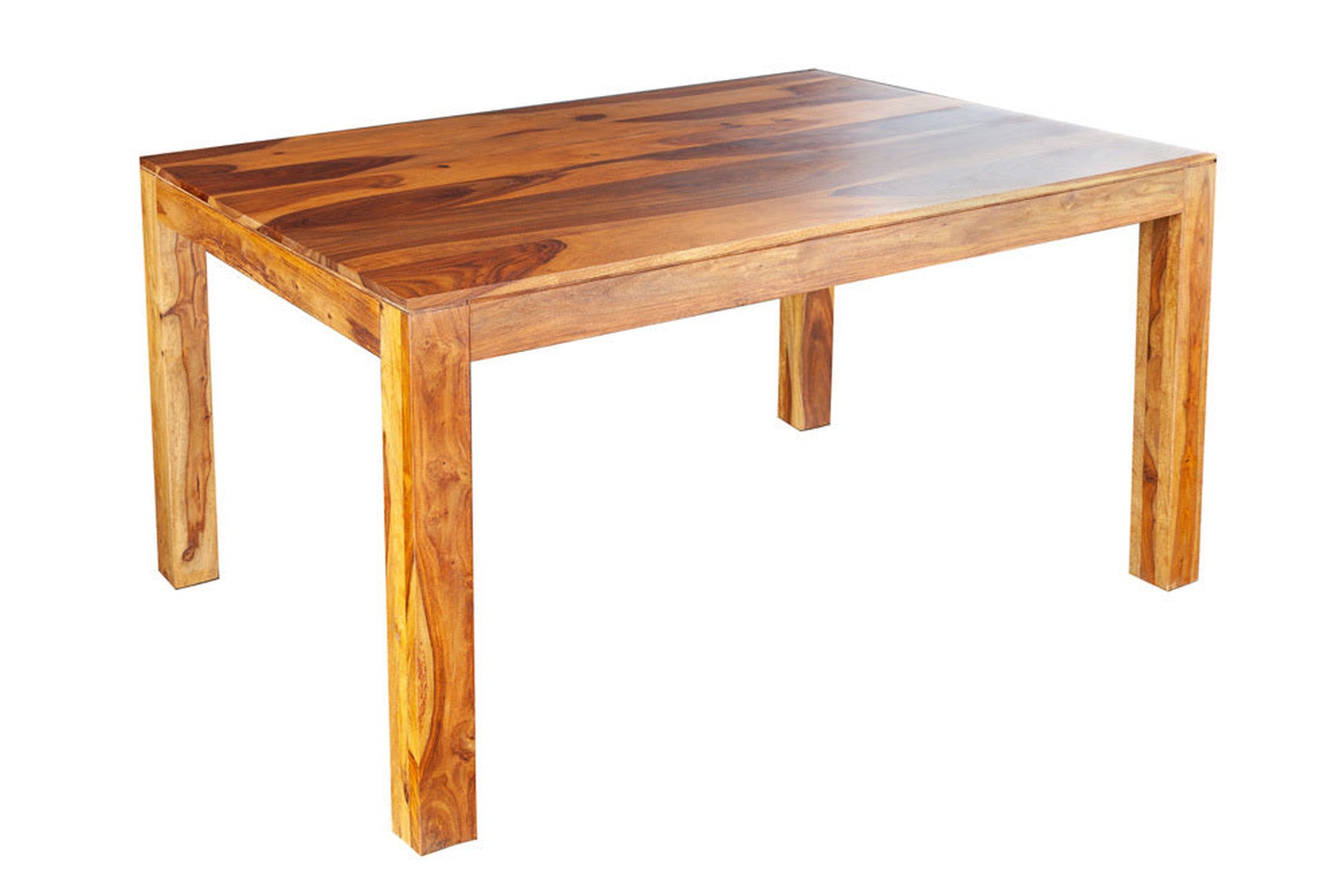 Table de salle à manger en bois de Sheesham naturel 140 x 70 cm