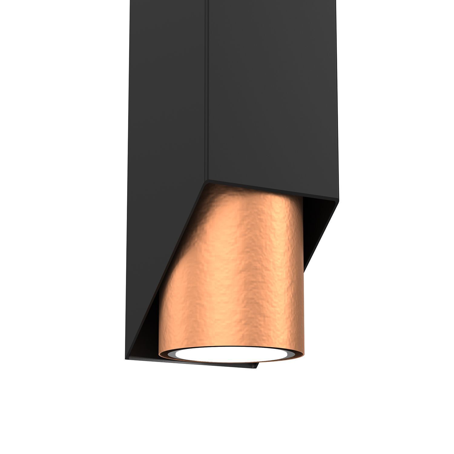 Wandlampe Metall Schwarz Kupfer B:6 cm GU10 akzentuiert Lampe