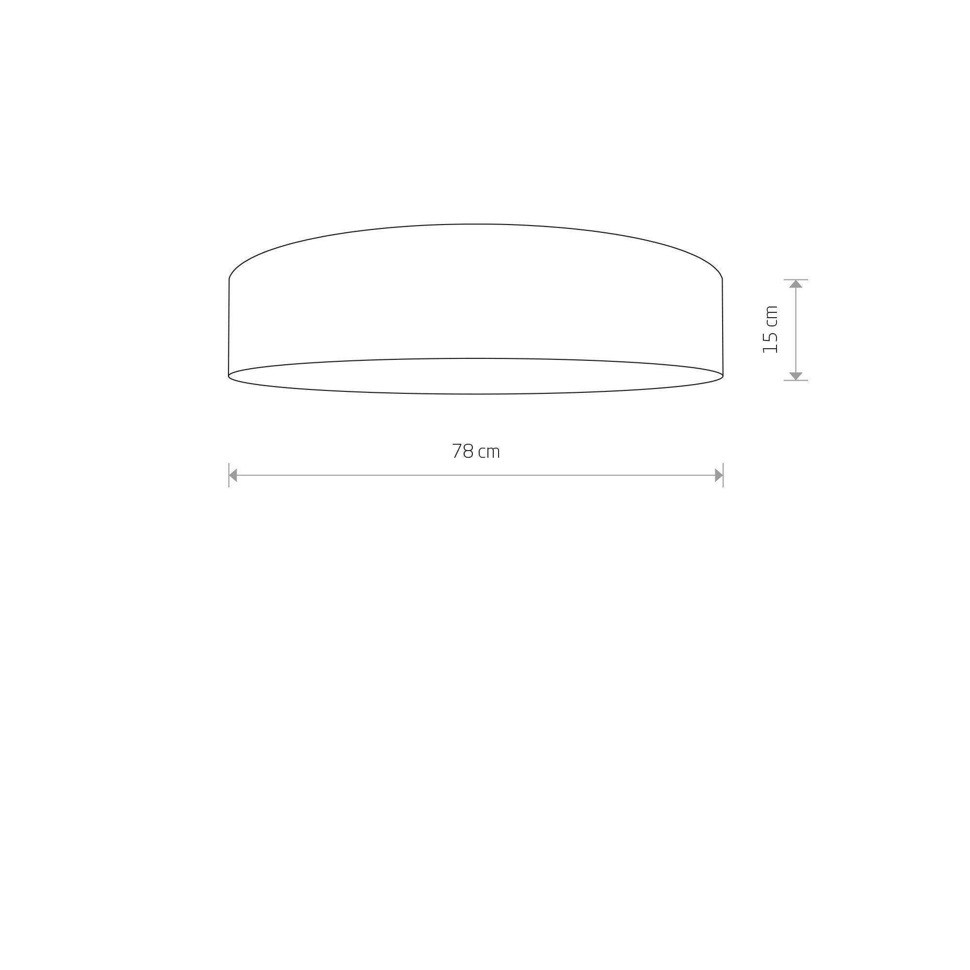 deckenleuchte, lampe, runder lampenschirm, 78 cm, 15 cm höhe