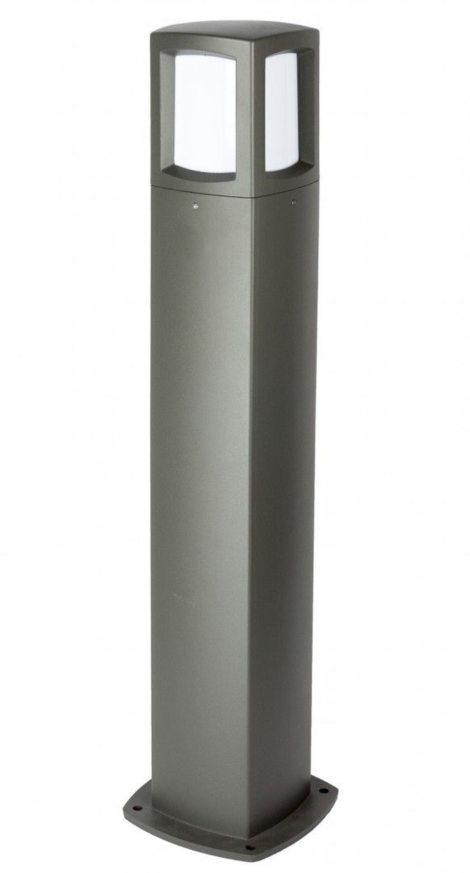 Kleine Wegeleuchte Dunkelgrau Aluminium E27 IP65 100 cm Zinn, Kann, Mülleimer