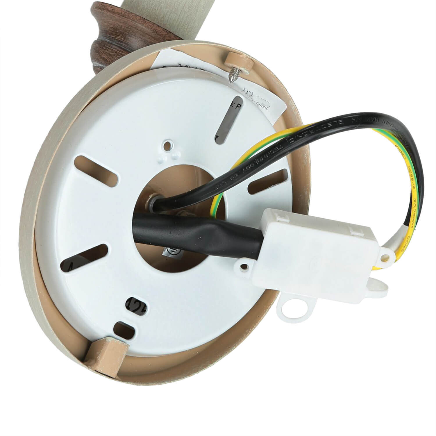 Wandlampe CANDELA 8 Holz Shabby Weiß Kerze Lampe Adapter, Elektronik