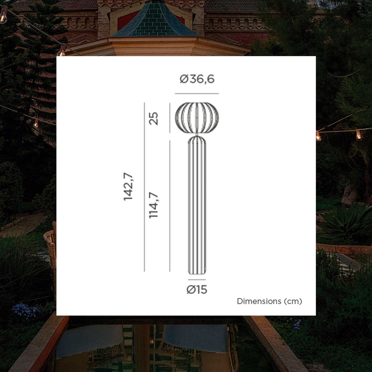 LED Solar Stehlampe Akku dimmbar Beige IP65 3000K 142cm lamp, lampion, globe, pendant, design drawing