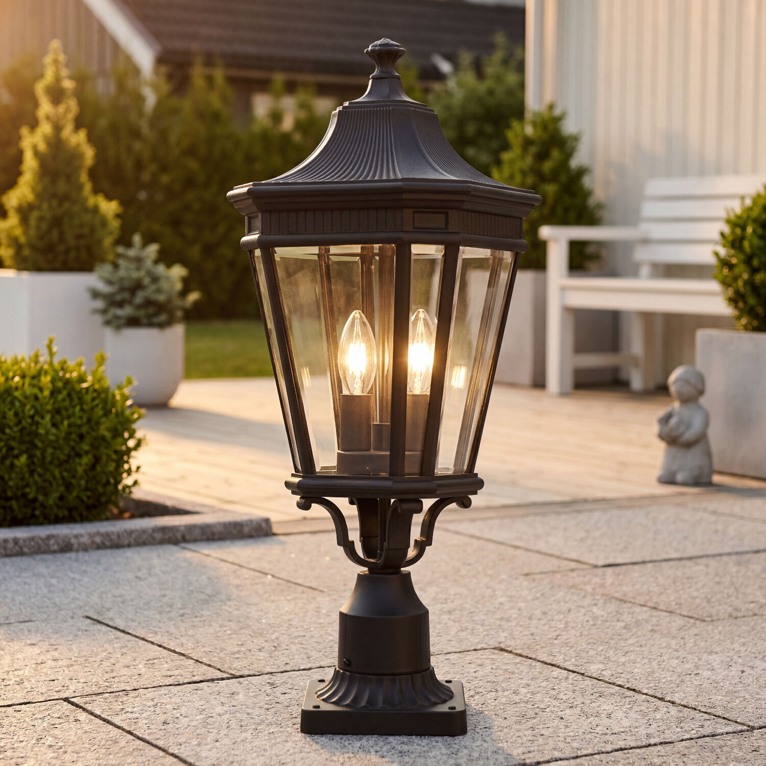 aussen-stehleuchte-wegeleuchte-charles-2-flammig-schwarz-rustikal-vintage-07 Laternen, Außenleuchte, Gartenlampe, Standleuchte, Schwarz
