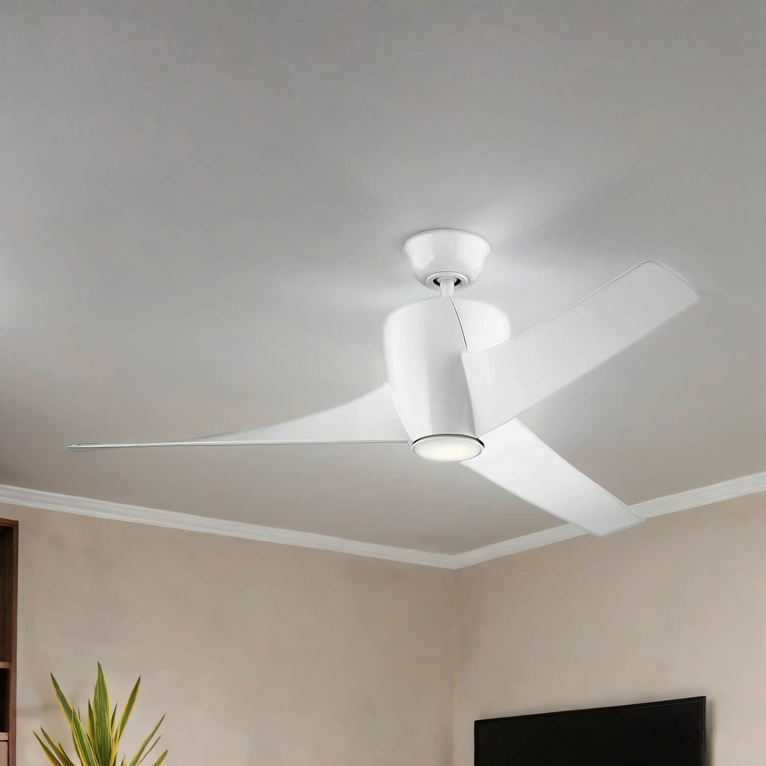 Ventilateur de plafond blanc avec éclairage LED dimmable Ø142cm Gerät, Deckenventilator, Elektrisches Gerät
