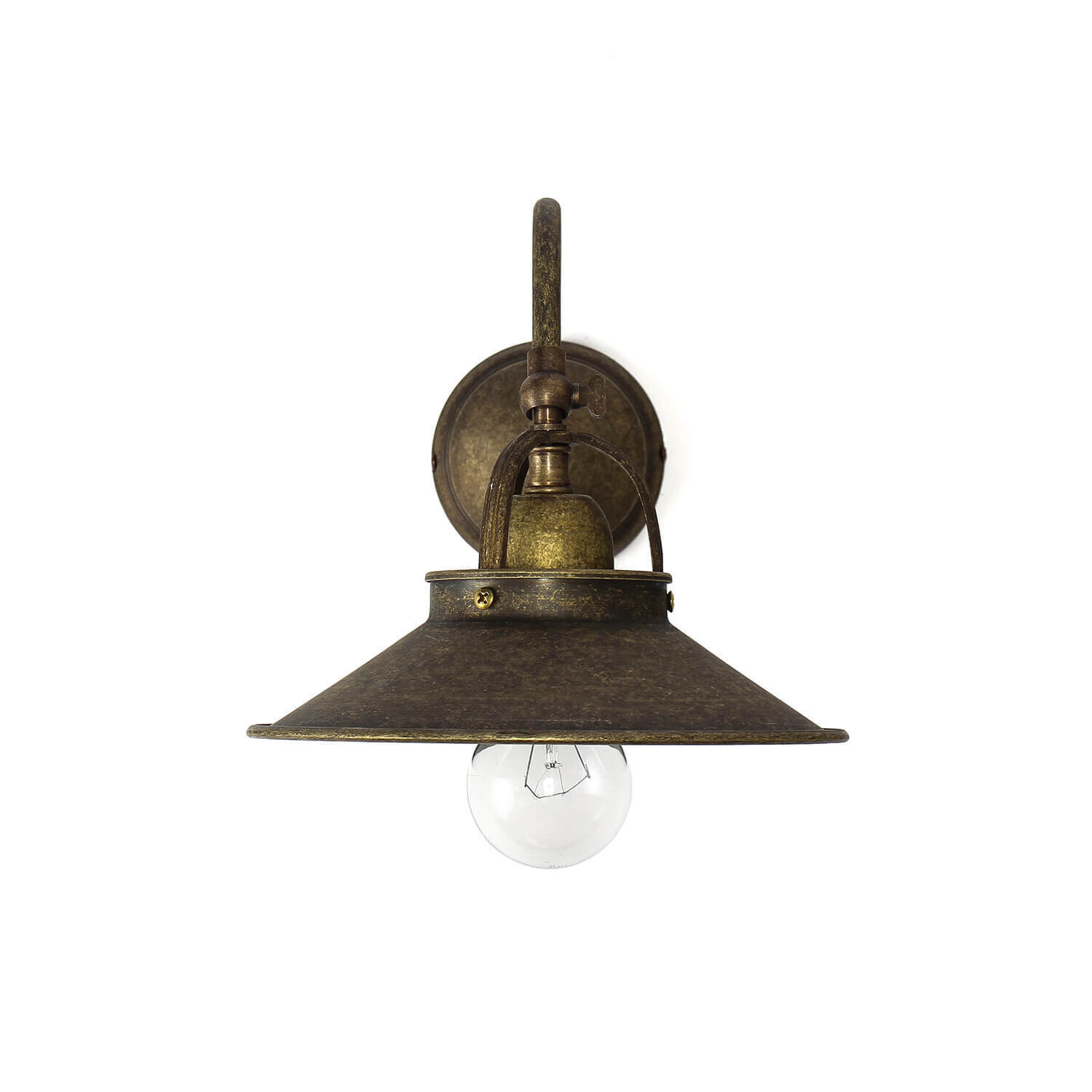 Premium Wandleuchte Country Messing in Bronze Antik Leuchte, Bronze, Lampe
