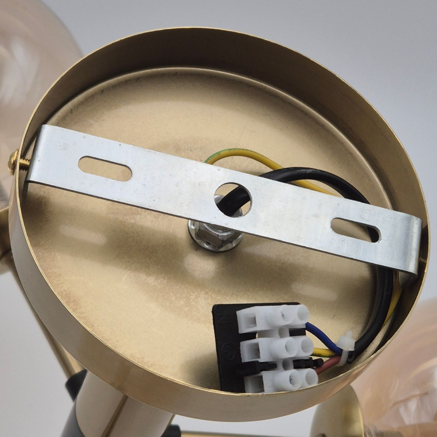 Blendarme Deckenlampe Glas G9 7-flammig Kugeln in Gold Blendarme Deckenlampe Glas G9 7-flammig Kugeln in Gold