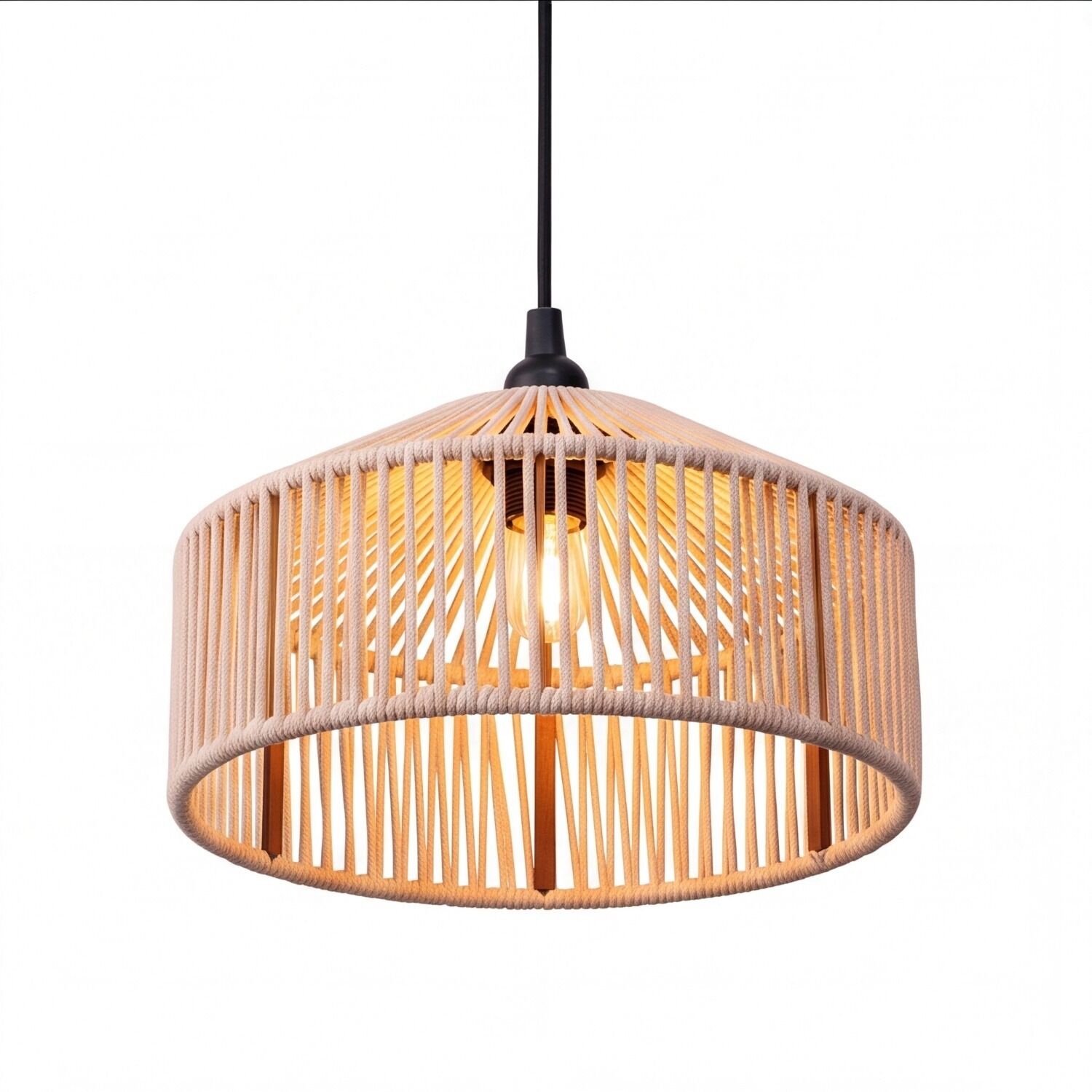 Hängeleuchte, Korblampe, Rattan, Hängelampe, 灯具
