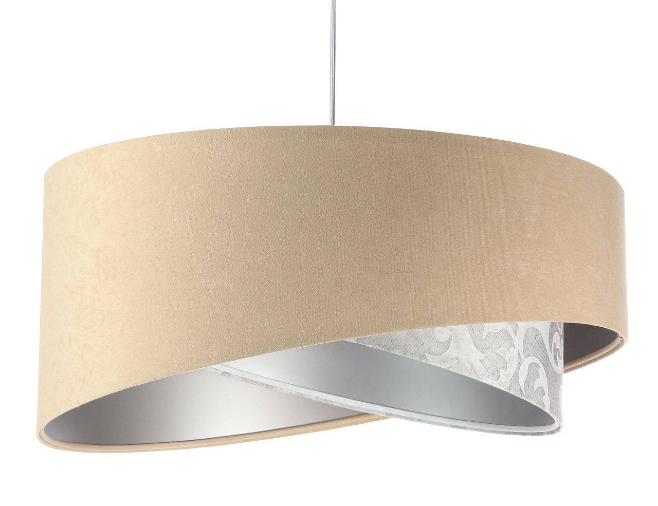 Lampe à suspendre ronde Ø 50 cm Tissu aspect velours E27 confortable