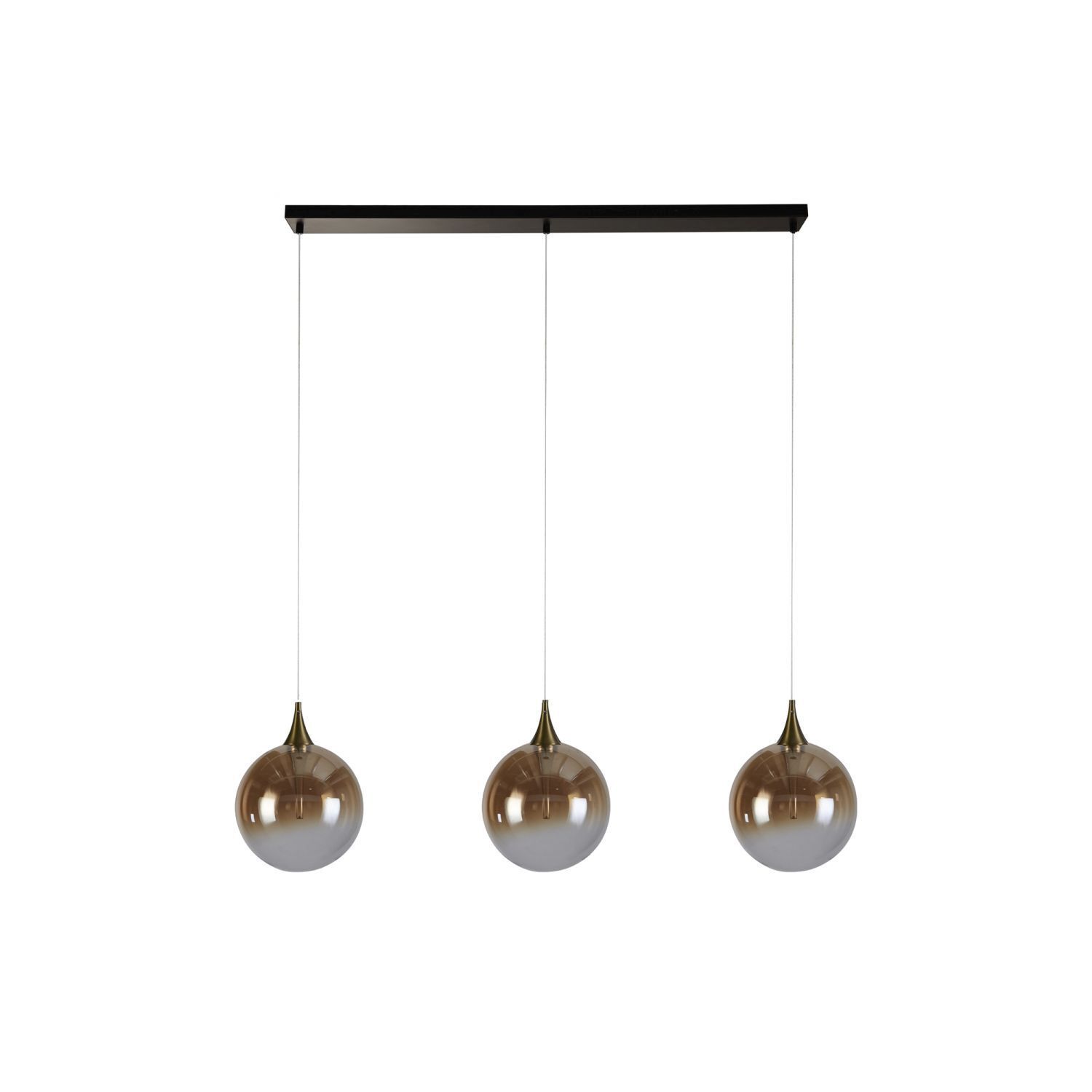 Lampe LED à suspendre verre 68 cm 83000 K noir ambre