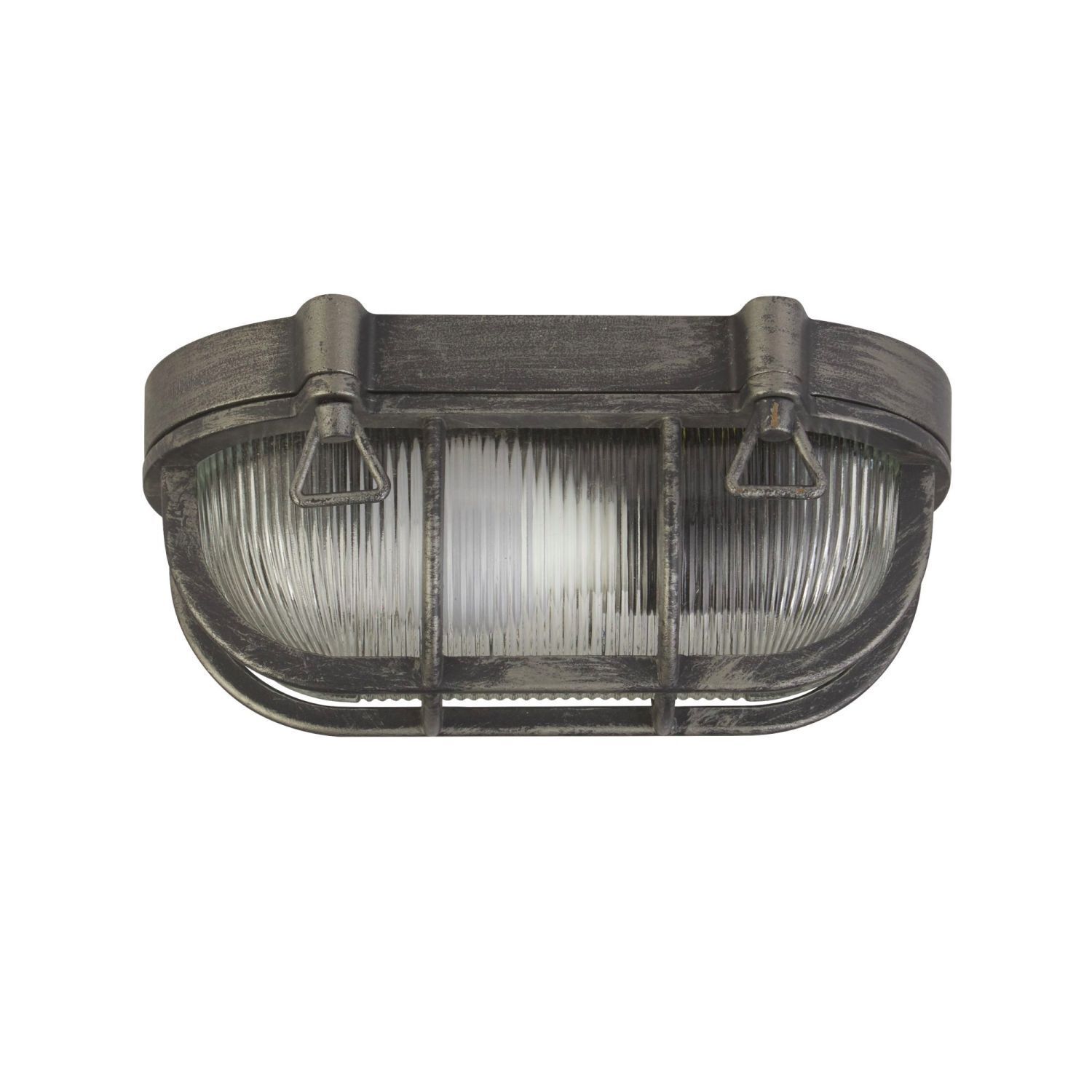 Applique extérieure IP44 E27 H : 25 cm Maritim en argent antique