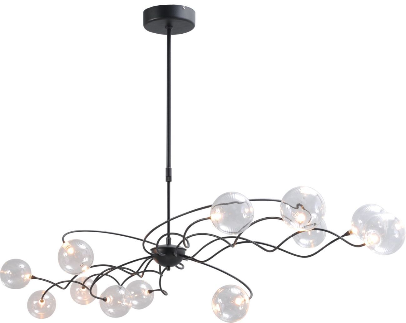 Suspension décorative LED GIO noire avec variateur d'intensité