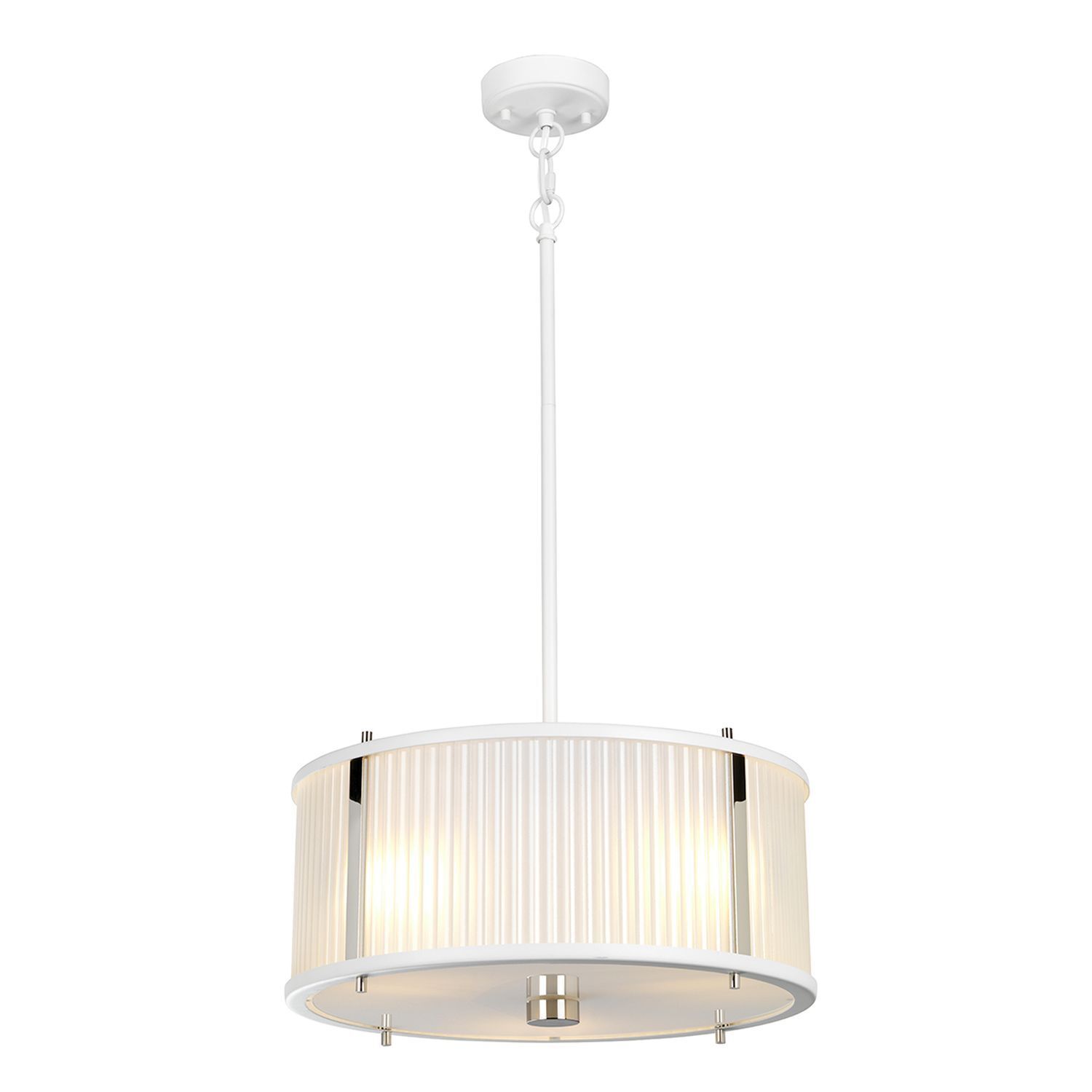 beleuchtung-haengeleuchte-pendelleuchte-haengelampe-carila-3-flammig-weiss-klar-transparent-nickel-jugendstil-271-1 decke lampe, pendant licht, runder schirm, weiß, seilaufhängung