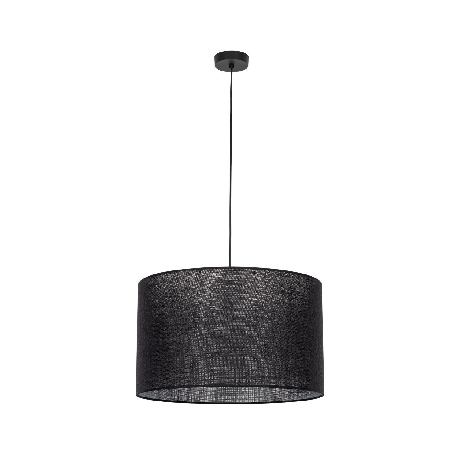 Lampe à suspendre Noir Ø 50 cm H : max. 180 cm E27 Tissu