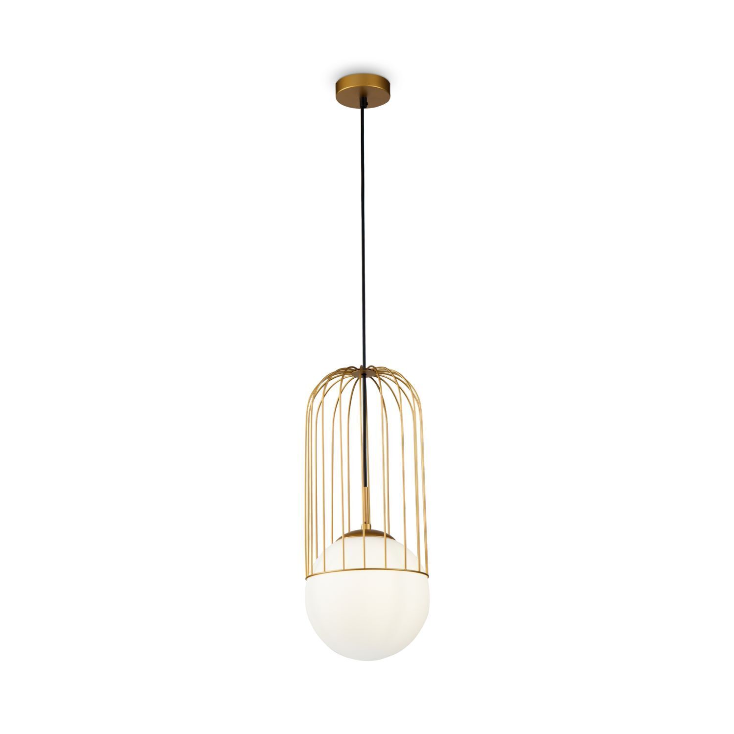 Suspension métal verre Ø 20 cm H : max. 176 cm E27