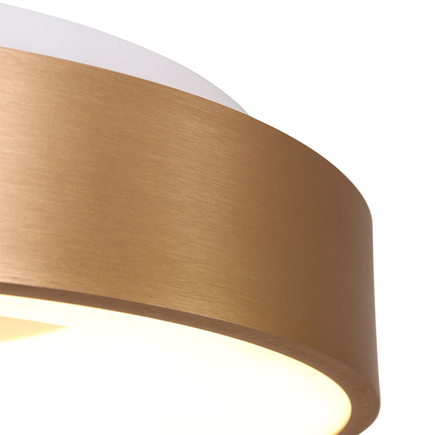 Blendarme LED Deckenlampe in Gold Weiß Ø30 cm stilvoll