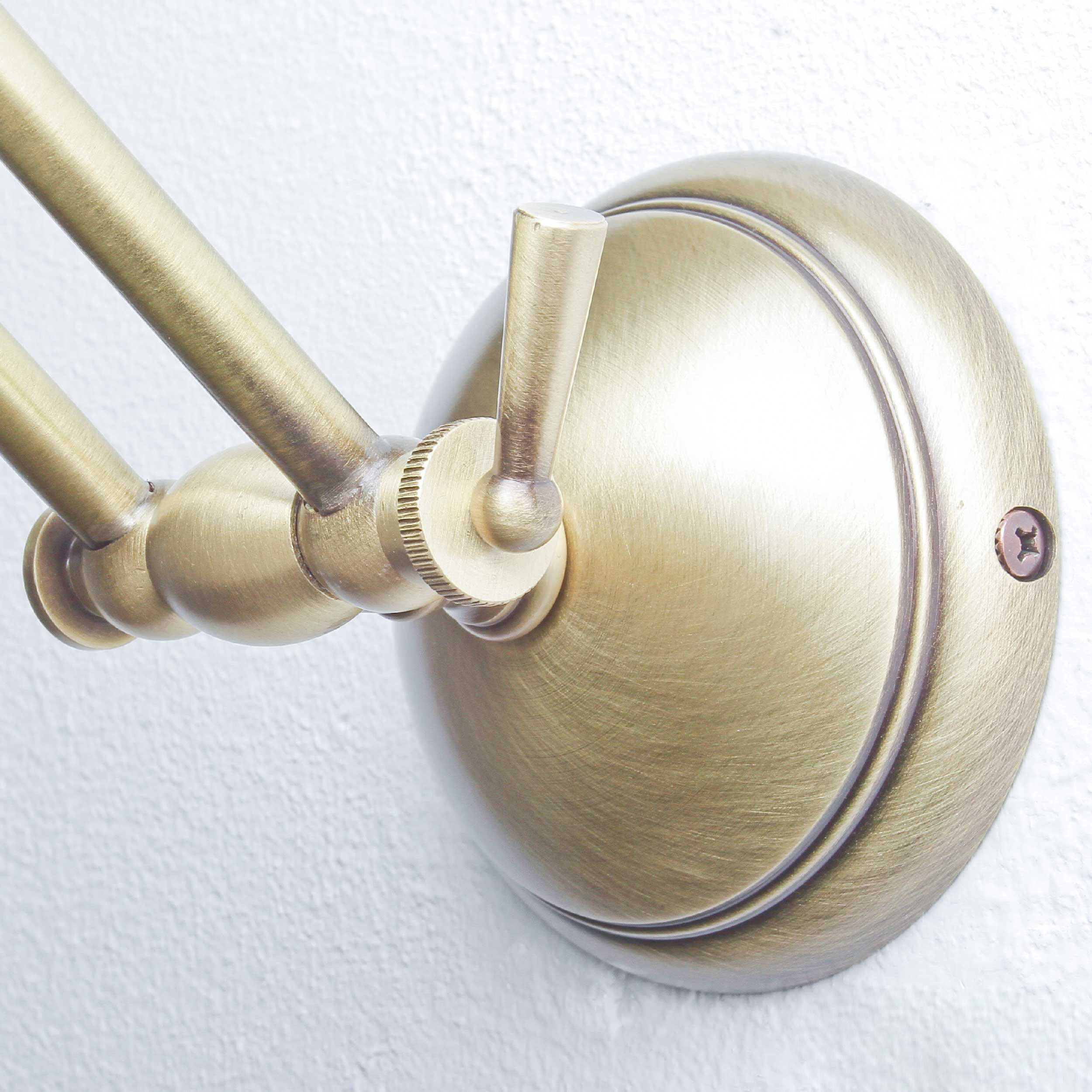 Wandlampe Bronze Hell aus Echt-Messing Snodo Bronze, Rauchrohr