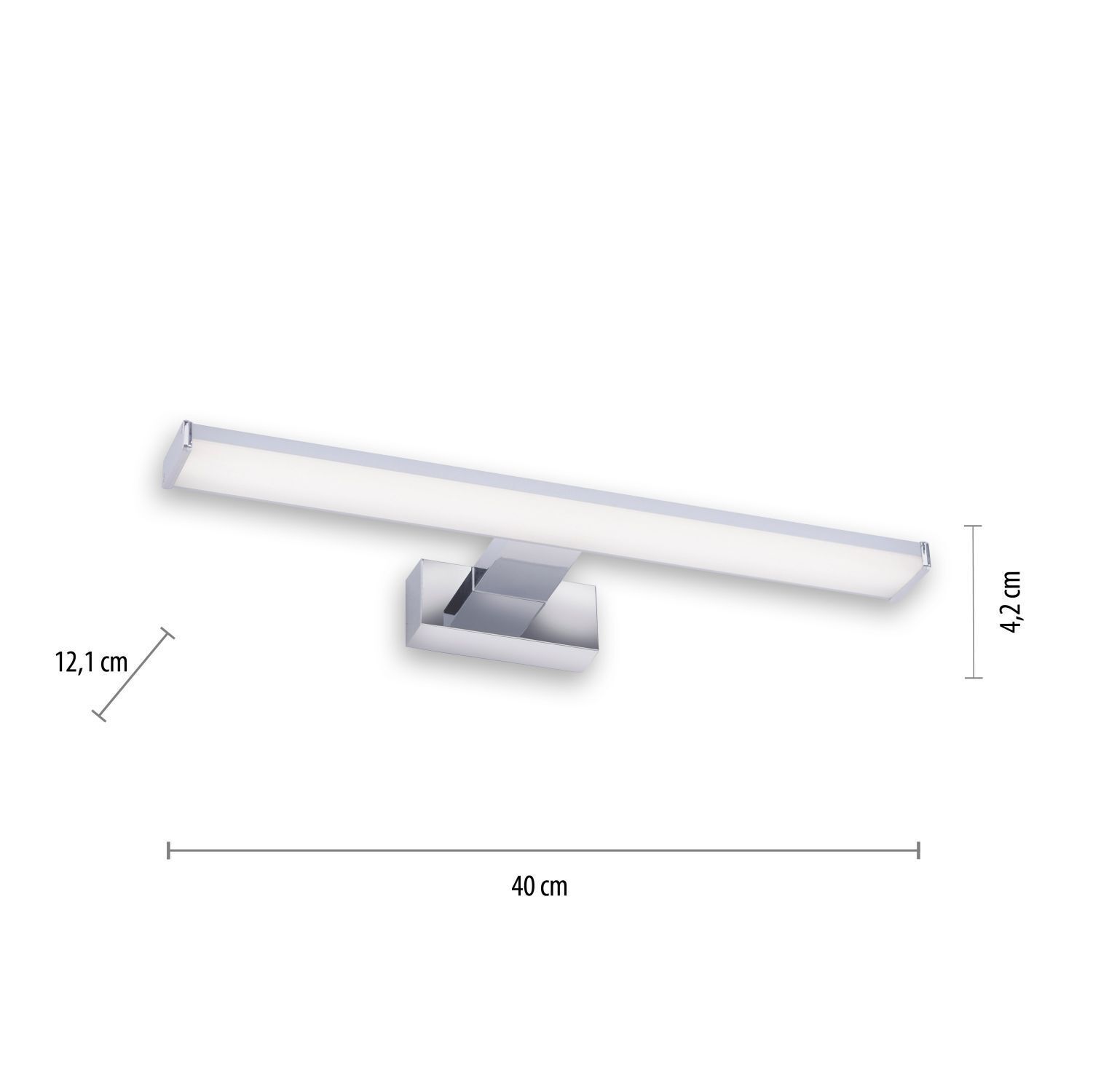 LED Wandlampe in Chrom Metall 4000 K neutralweiß 7 W Griff