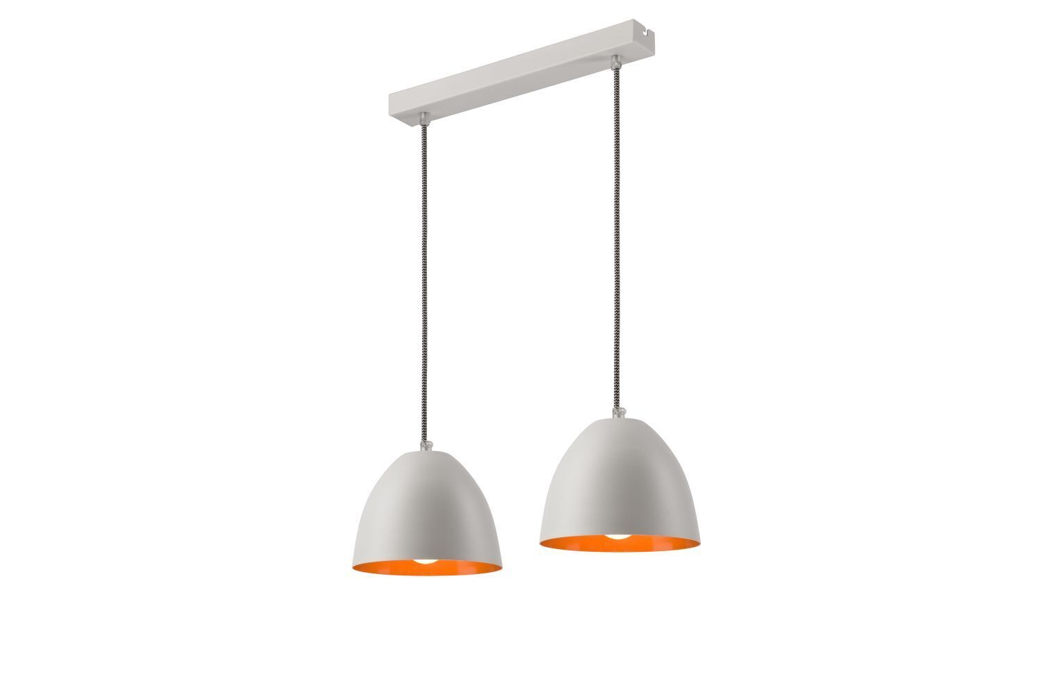 Suspension lampe de salon blanc cuivre métal
